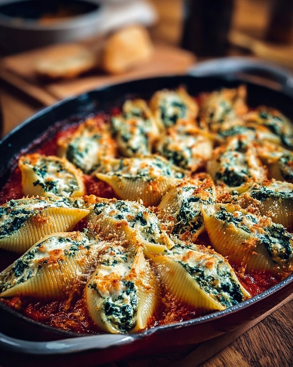 Spinach and Ricotta Stuffed Shells
