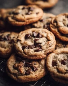 Perfect bakery style chocolate chip cookies fresh out of the oven