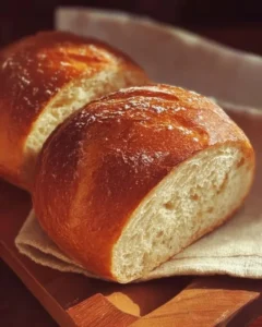 Freshly baked quick German bread loaf