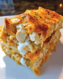 Delicious Ranch Chicken Casserole served in a baking dish with fresh herbs