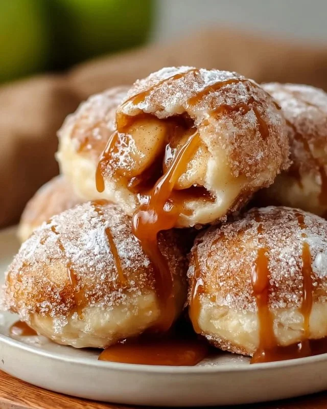 Delicious simple caramel apple pie bombs with gooey caramel and tender apples.