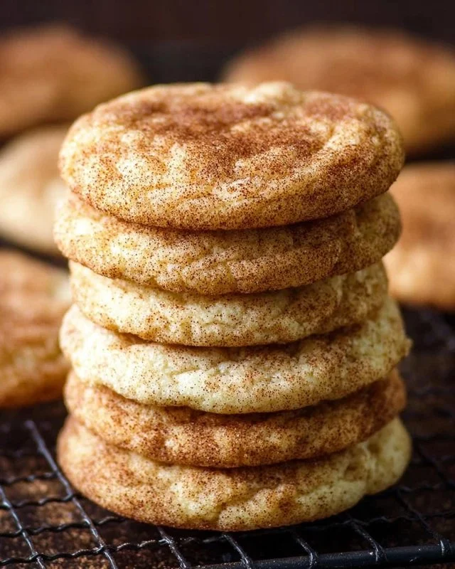 Delicious Snickerdoodle Cookies with cinnamon-sugar topping on a plate.