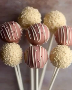 Starbucks copycat birthday cake pops, colorful and festive dessert idea