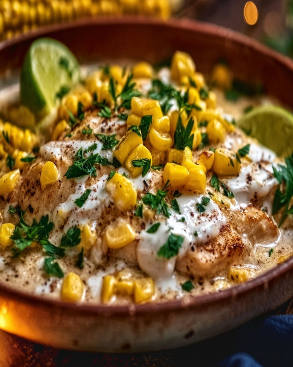 Slow Cooker Street Corn Chicken: Easy, Creamy Delight Awaits