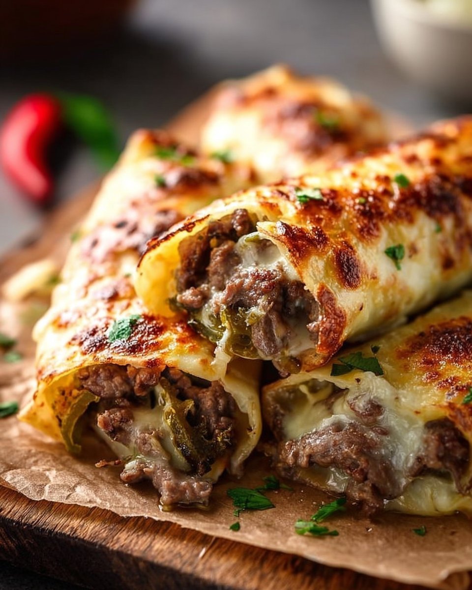 Keto Philly Cheesesteak Rolls