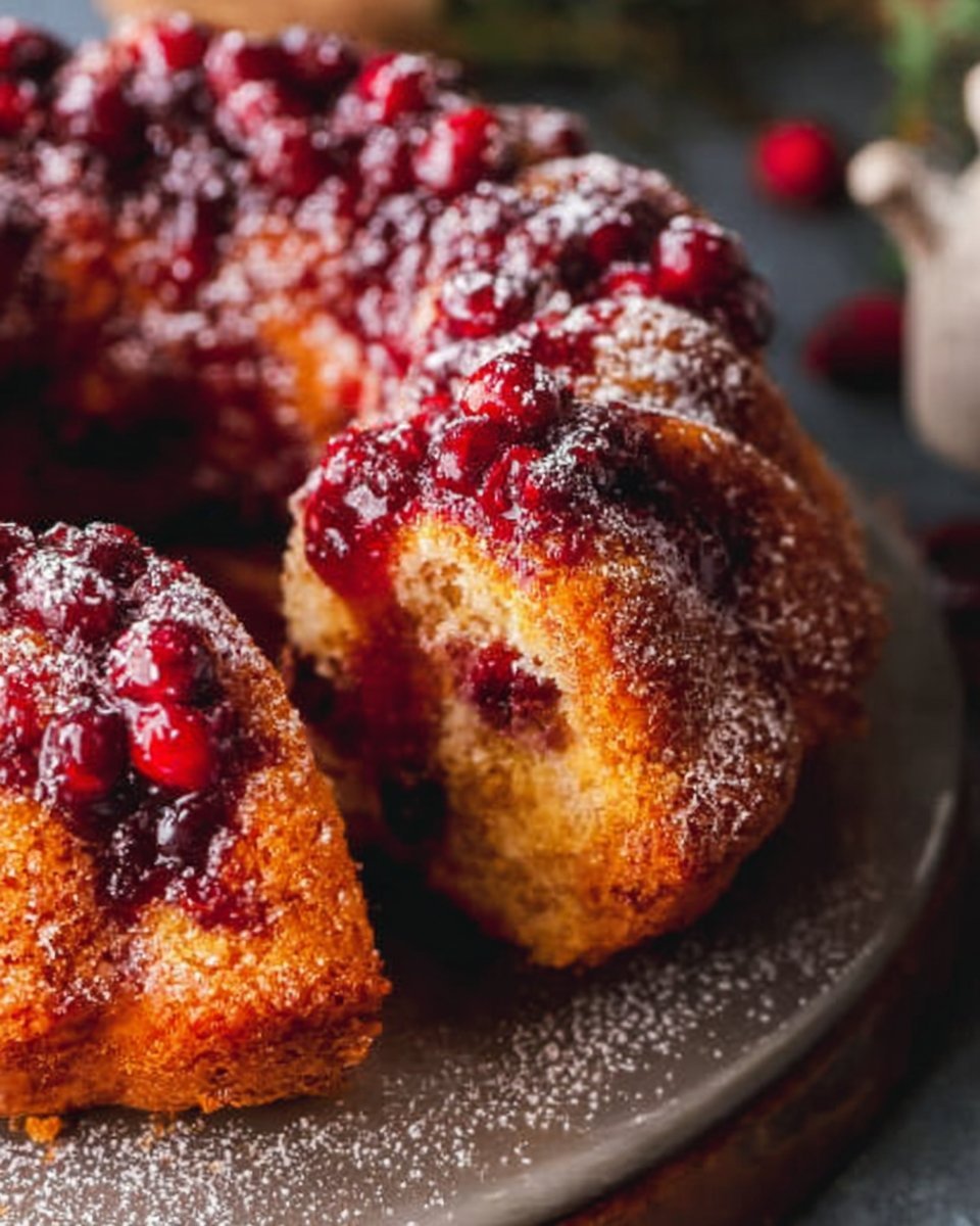 Easy Cranberry Upside Down Bundt Cake Recipe with a Cake Mix