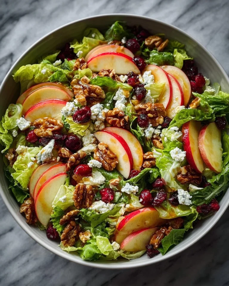 Honeycrisp Apple Feta Salad with fresh greens and seasonal ingredients