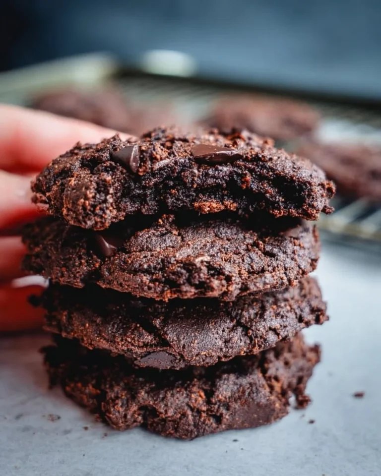 Delicious homemade Almond Flour Chocolate Cookies on a baking tray.