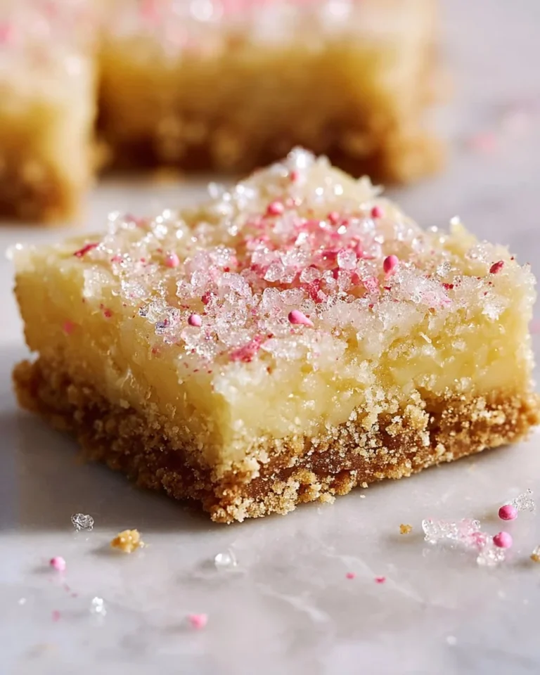 Delicious almond flour sugar cookie bars on a plate