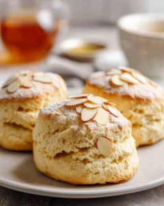Delicious gluten-free almond scones freshly baked and ready to enjoy.