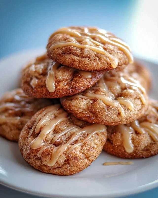 Freshly baked apple cider cookies with autumn spices on a plate.