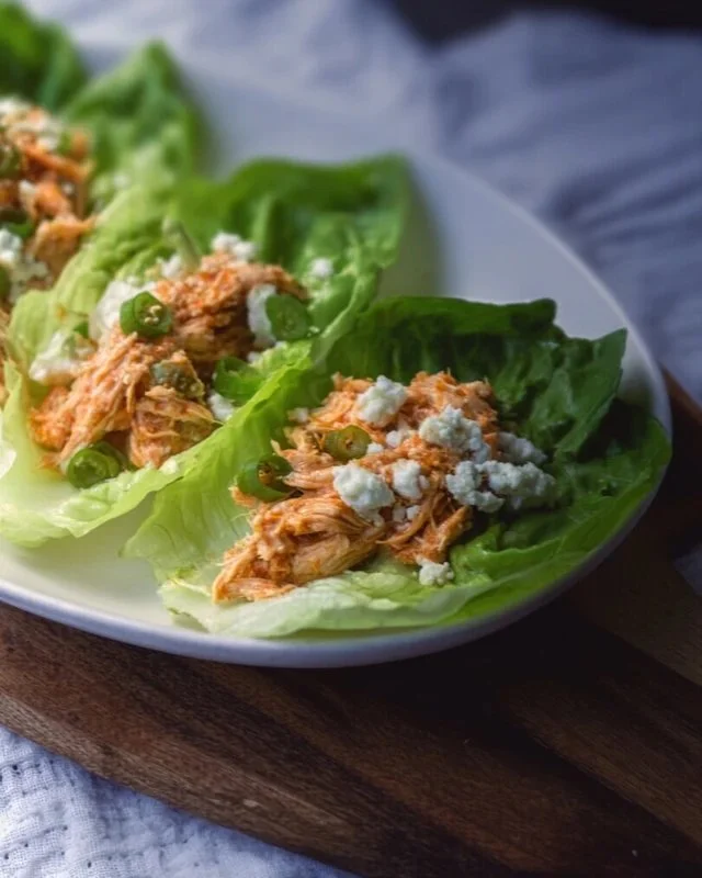 Buffalo Chicken Lettuce Wraps