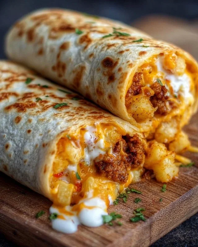 Cheesy Potato Burritos