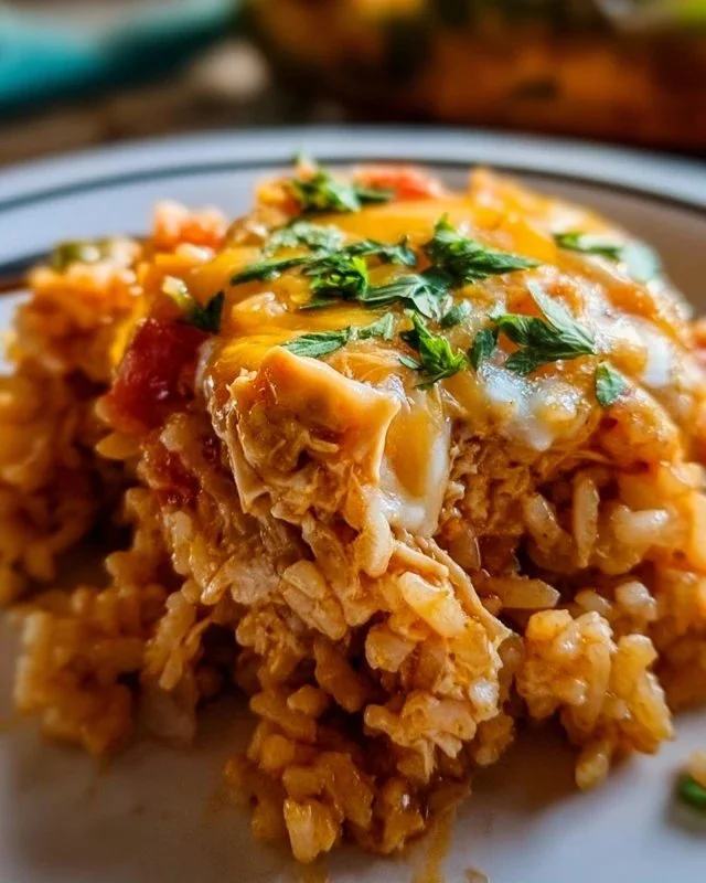 Chicken Enchilada Rice Casserole