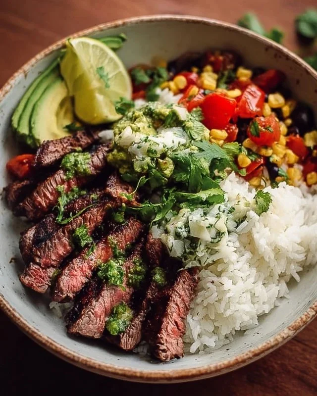 Cilantro Lime Steak Bowls
