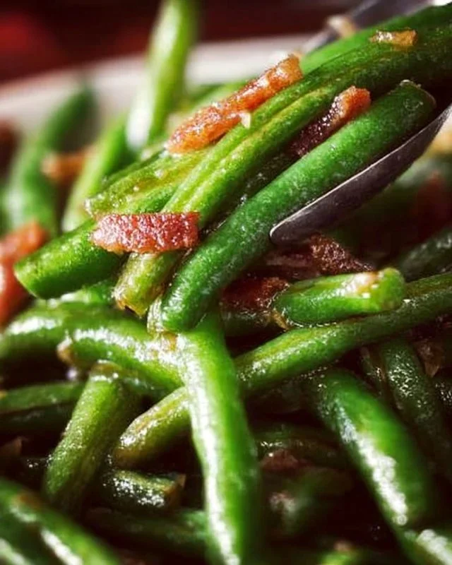 Delicious crack green beans served as a side dish in a vibrant bowl.