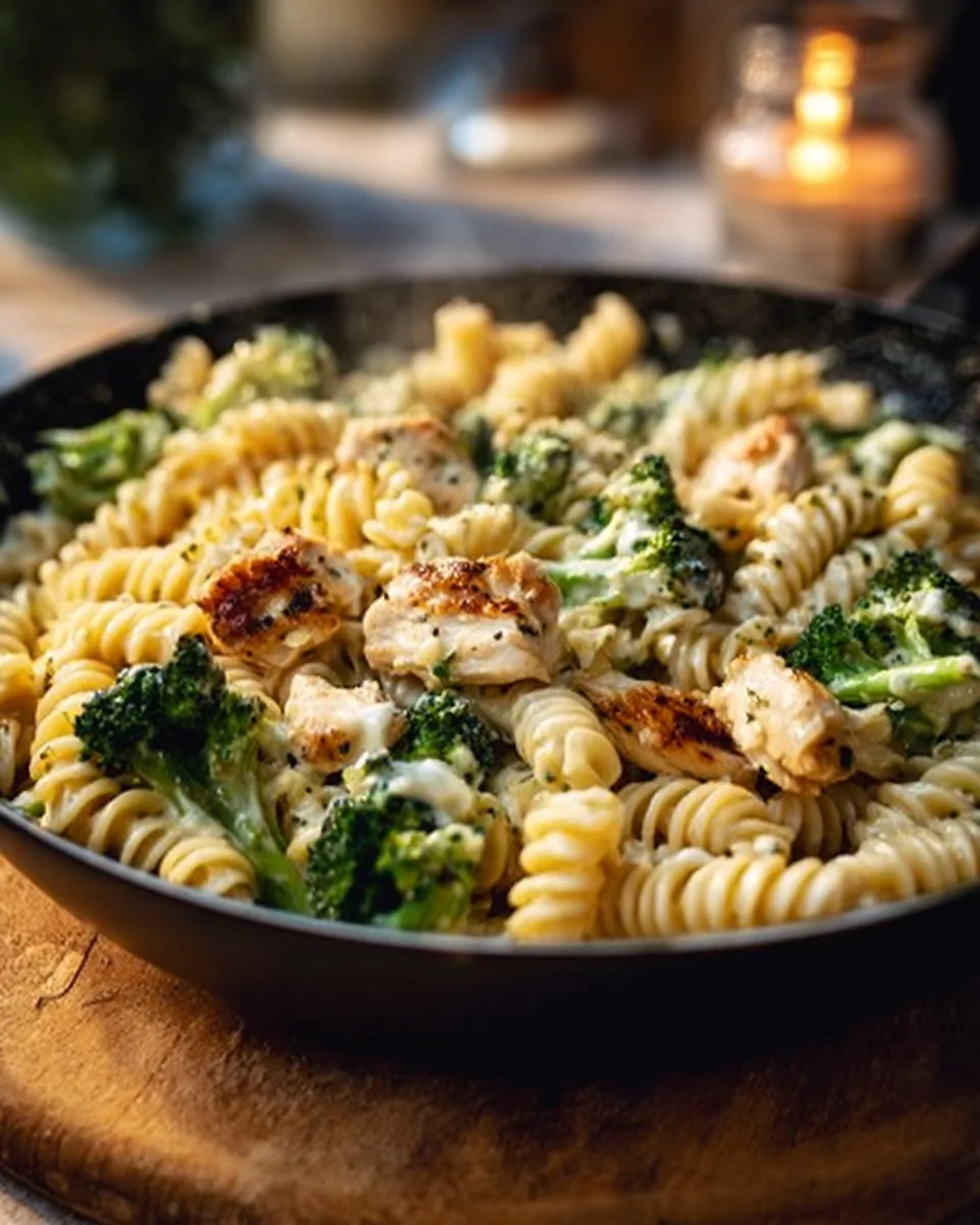Creamy Rotisserie Chicken Broccoli Pasta
