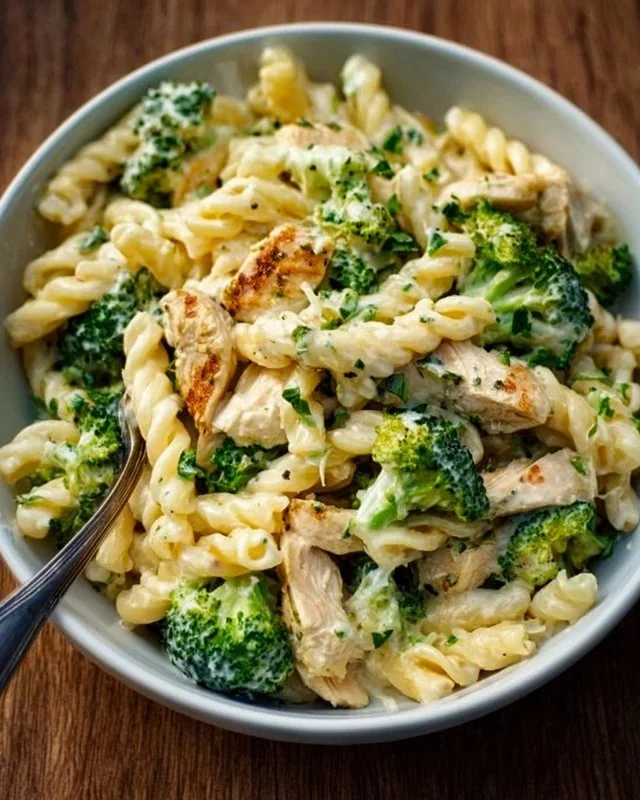 Creamy Rotisserie Chicken Broccoli Pasta