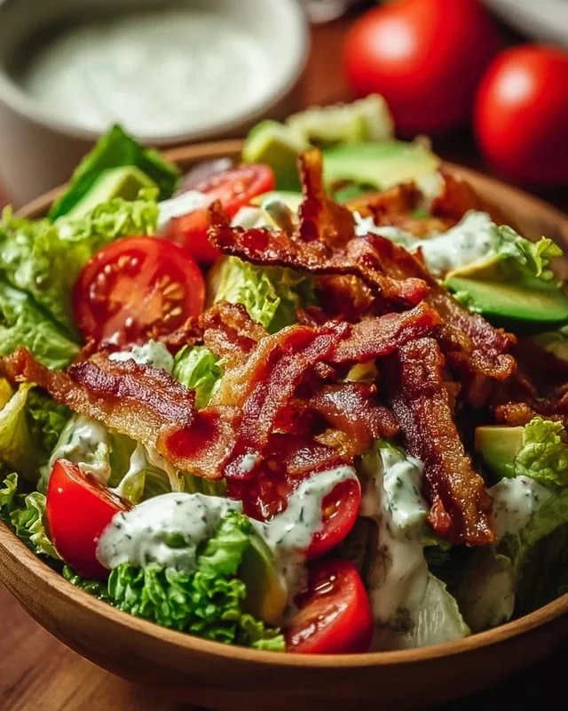 Crispy Bacon Keto BLT Salad