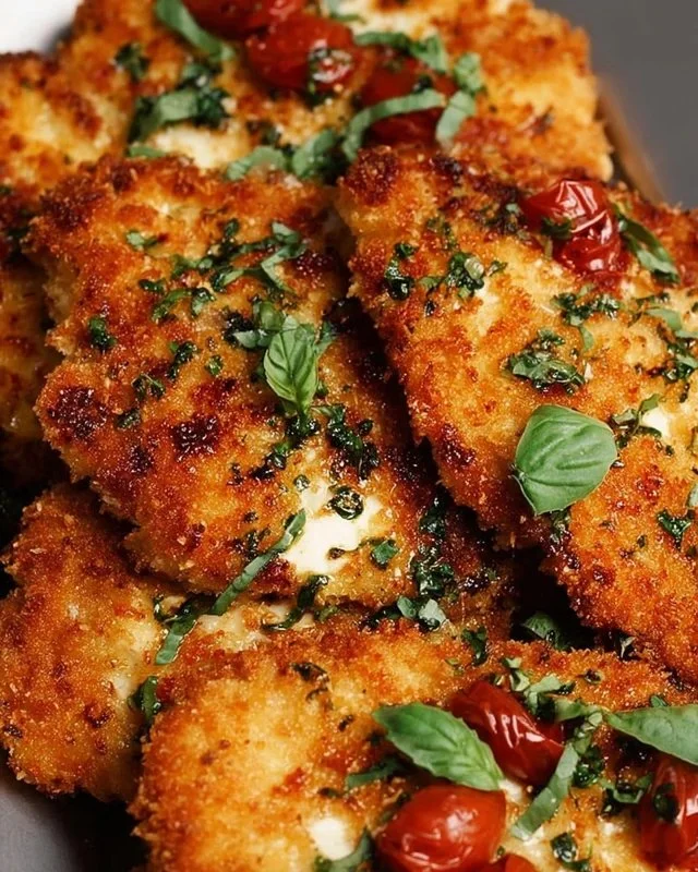 Crispy Parmesan-Basil Chicken Cutlets