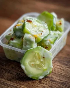 Healthy cucumber snack served on a plate for a refreshing treat.