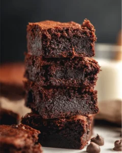 Delicious and healthy almond flour brownies on a plate