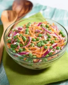 Delicious easy English Pea Salad made with fresh peas and veggies