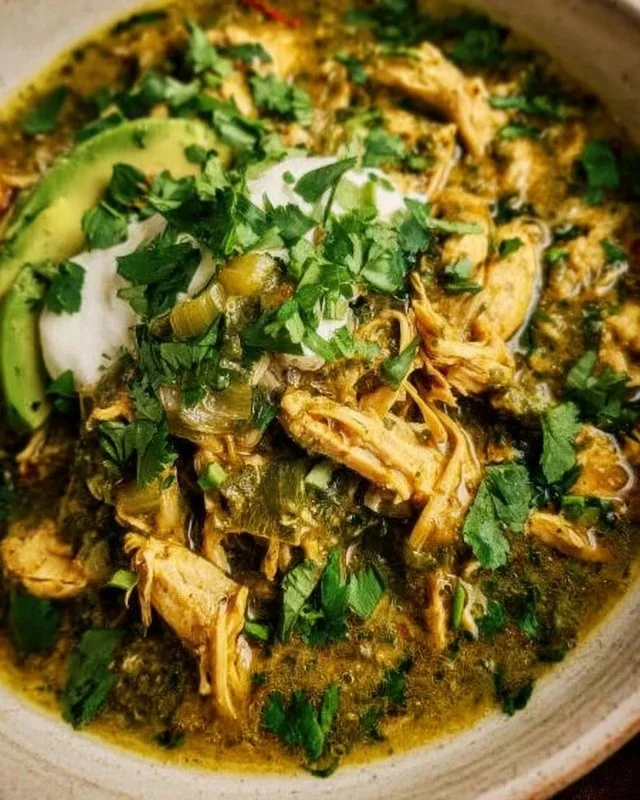 Delicious easy salsa verde chicken cooked in Instant Pot and slow cooker.
