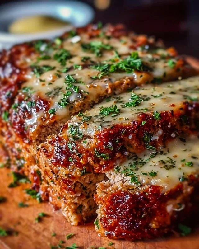 Garlic Parmesan Chicken Meatloaf