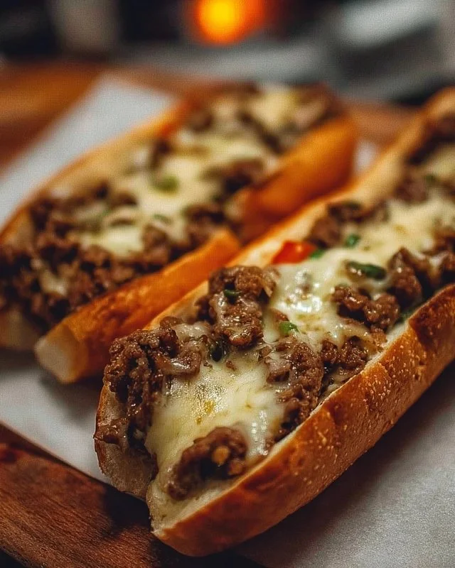 Ground Beef Philly Cheesesteaks