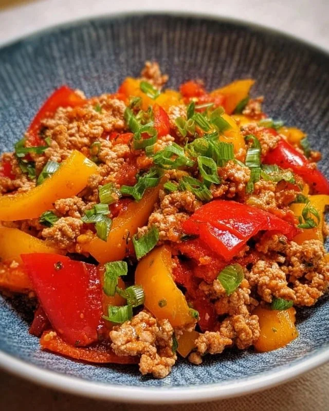 Ground Turkey and Peppers