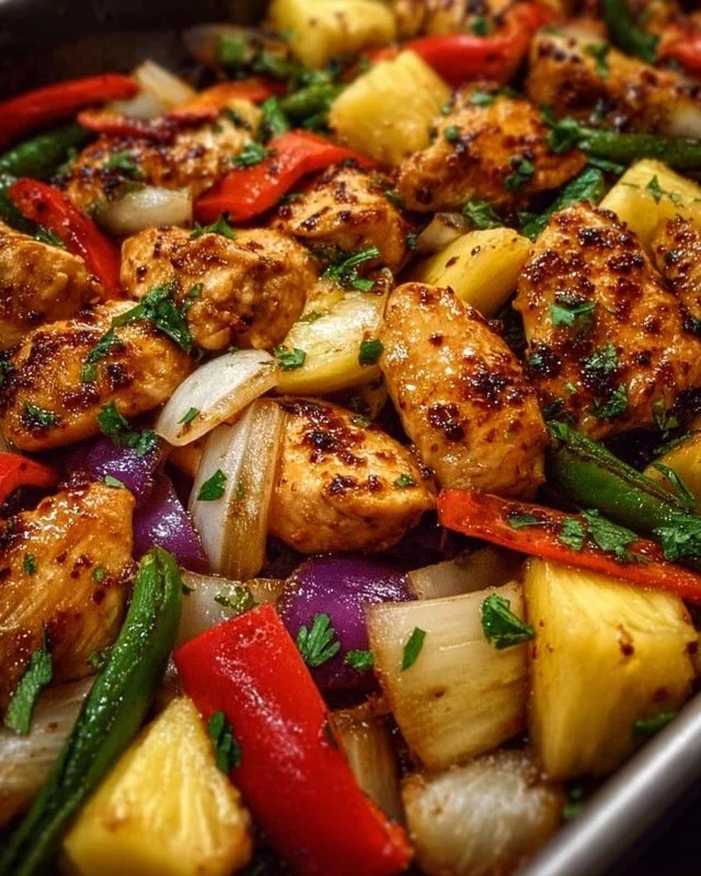Hawaiian Chicken Sheet Pan