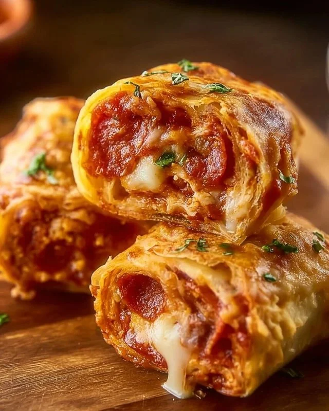 High Protein Pepperoni Pizza Rolls