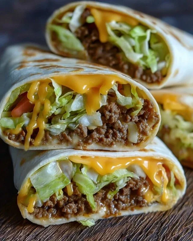 Homemade Big Mac Wraps
