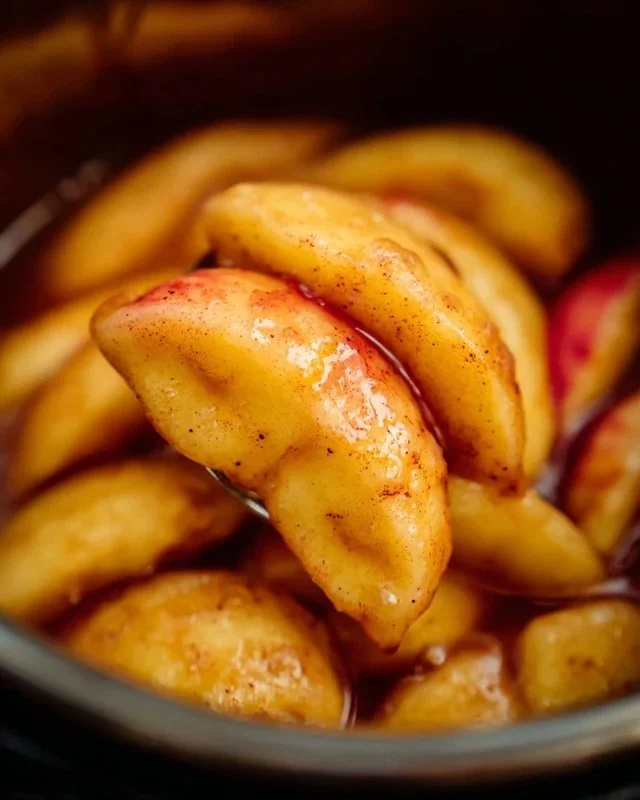 Instant Pot cinnamon apples in a bowl, garnished with cinnamon sticks and served warm.