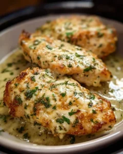 Delicious Instant Pot Garlic Parmesan Chicken with herbs and spices