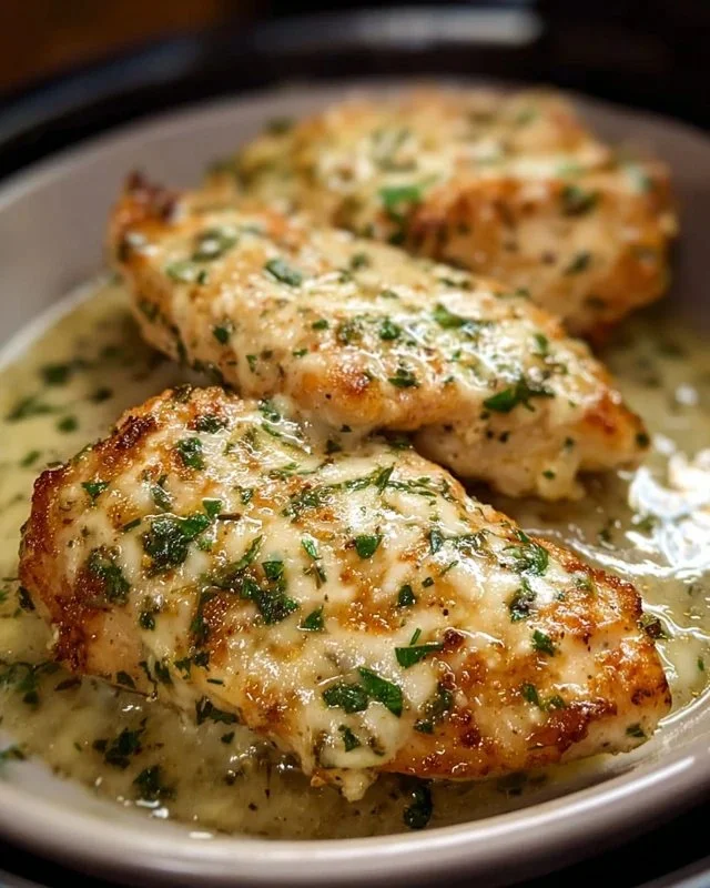 Delicious Instant Pot Garlic Parmesan Chicken with herbs and spices