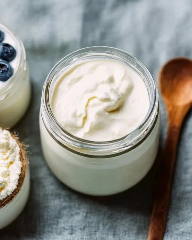 Homemade yogurt made in an Instant Pot with a creamy texture.
