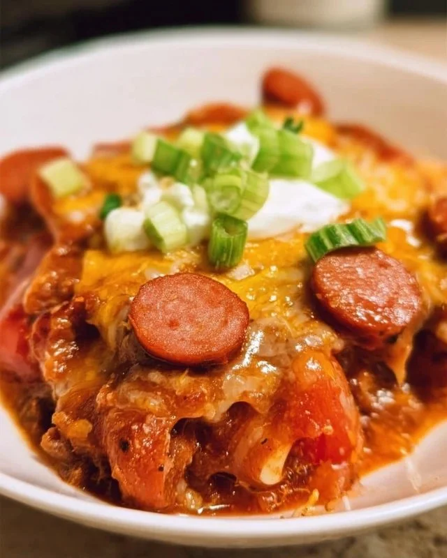 Keto Chili Dog Casserole