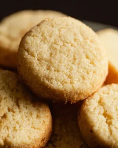 Keto shortbread cookies on a plate, perfect for low-carb diets.