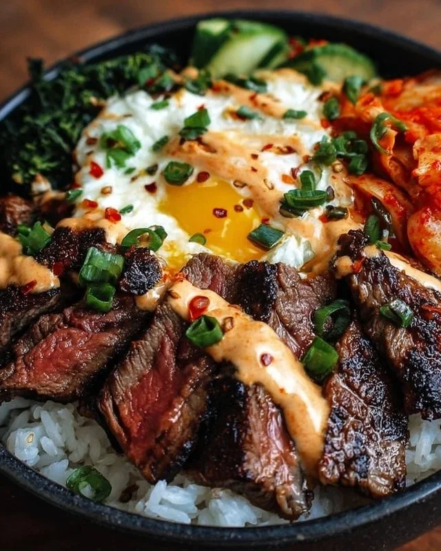 Korean BBQ Steak Rice Bowls