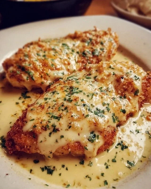 Longhorn Steakhouse Parmesan Chicken dish garnished for a delightful presentation