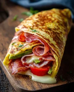 Low-Carb Italian Sub Wrap with tortilla melt style, filled with fresh ingredients.