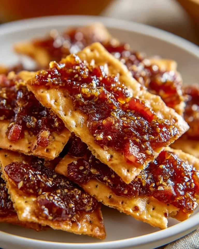 Crispy Maple Candied Bacon Crackers topped with herbs and spices.