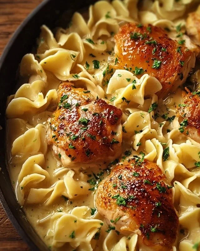 One-Pan Chicken with Buttered Noodles