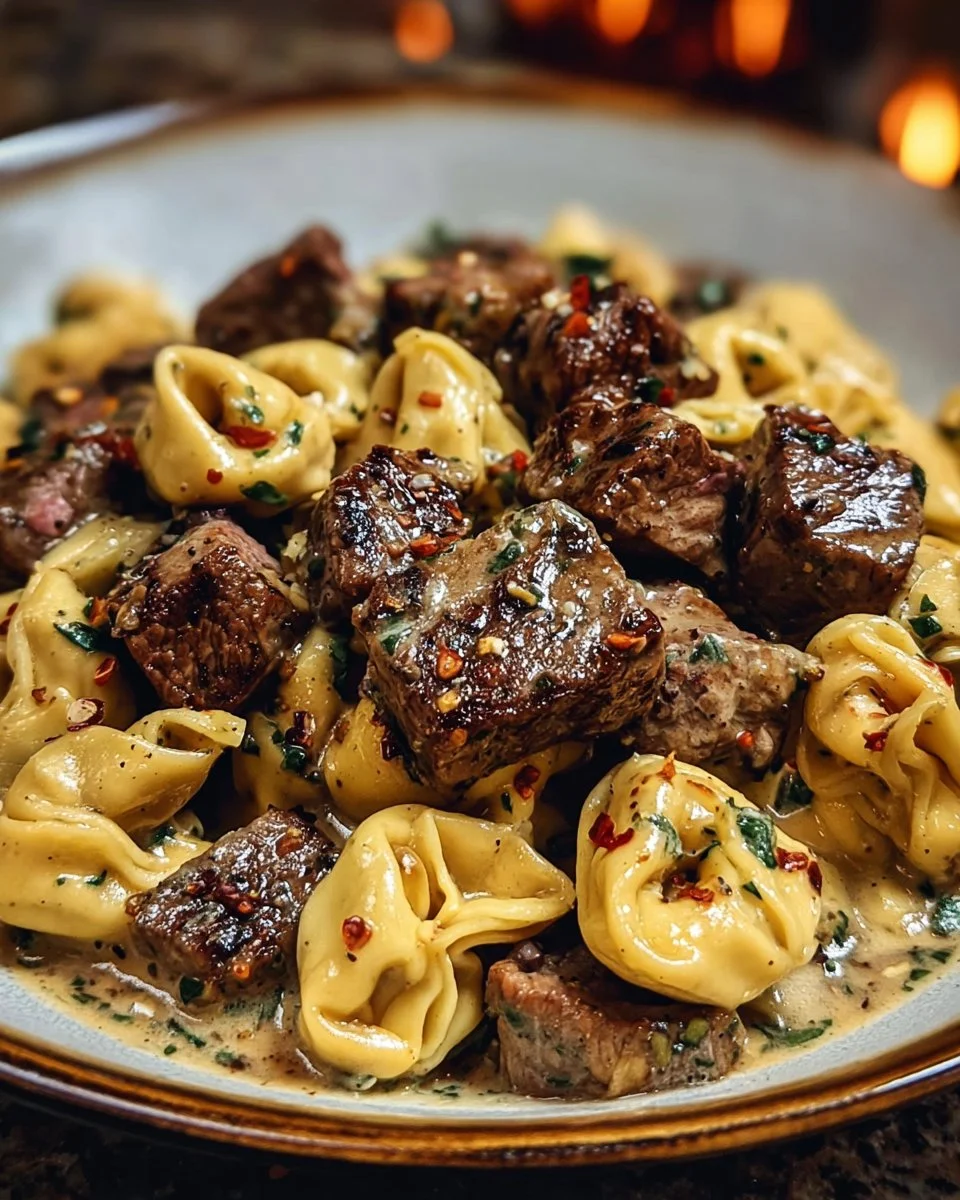 One-Pan Cowboy Butter Tortellini Steak Bites Recipe