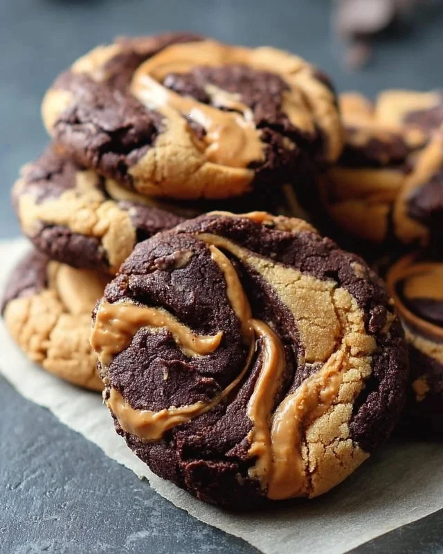 Peanut Butter Brownie Swirl Cookies