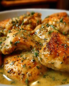 Delicious Ranch Chicken cooked in a Crock Pot with herbs and spices