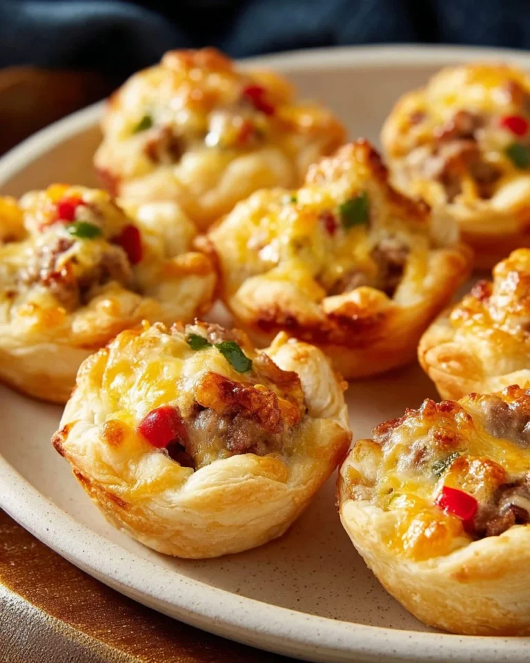 Plate of Sausage and Cream Cheese Bites appetizer ready to serve