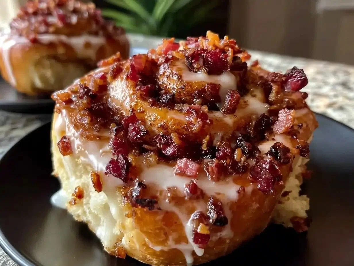 Savory Maple Bacon Cinnamon Rolls
